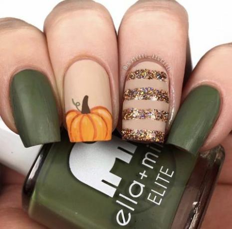 diseños de uñas de otoño mate