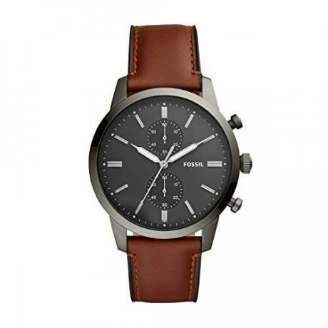 Reloj cronógrafo Townsman de acero inoxidable y cuero para hombre