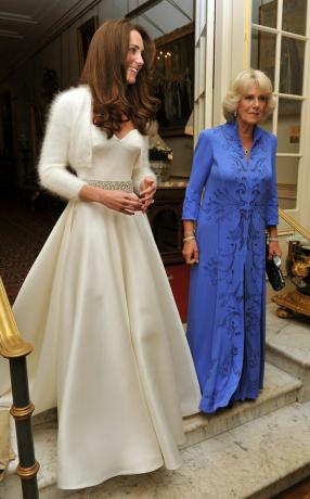 celebraciones de la noche de la boda real en el palacio de buckingham