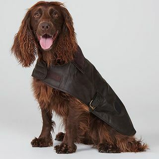 Abrigo para perro encerado Barbour, marrón oscuro