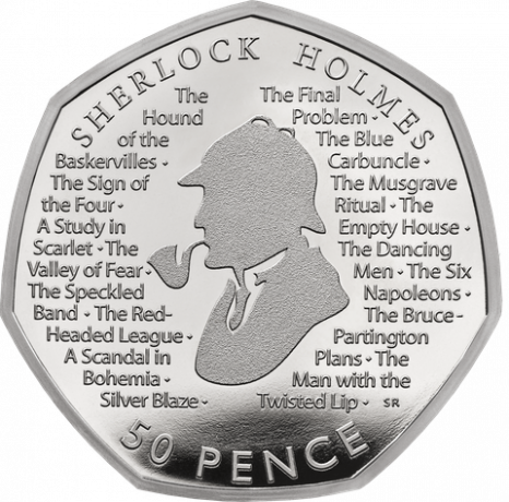 Royal Mint nueva moneda de Sherlock Holmes