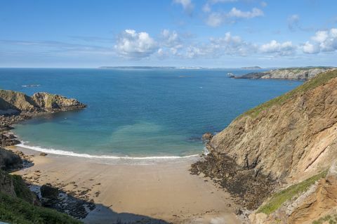 sark, islas del canal inglaterra en verano paisaje costero y paisajístico