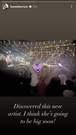 hassie harrison en el concierto de taylor swift