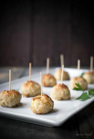 picaduras de pastel de cangrejo