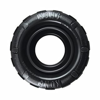 KONG - Neumáticos - Juguete masticable de caucho duradero y dispensador de golosinas para masticadores eléctricos - Para perros medianos y grandes
