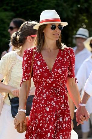 vestido rojo abierto francés pippa middleton