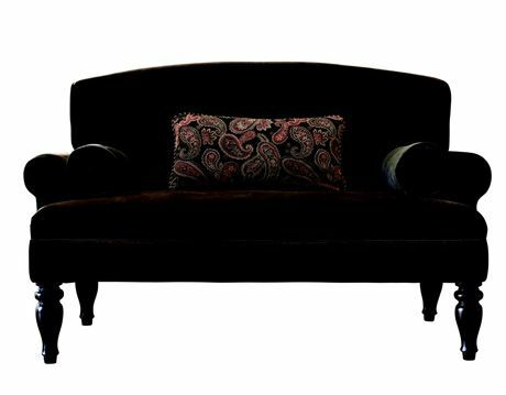 sofá de terciopelo negro