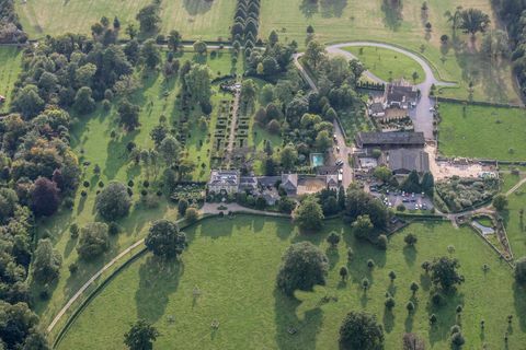 Vista aérea de Highgrove, hogar de Charles, Príncipe de Gales