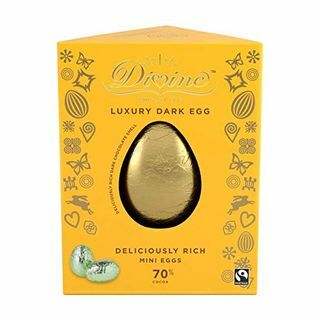 Huevo de Pascua de chocolate oscuro al 70 % de lujo divino 