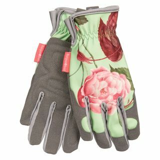 Guantes de jardinería térmicos con estampado de rosas