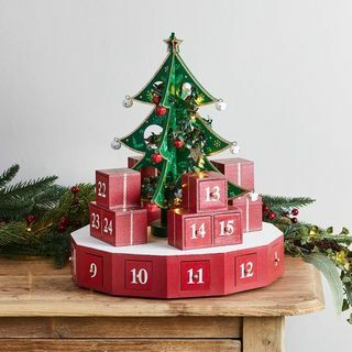Árbol de Navidad Calendario de Adviento de madera 3D