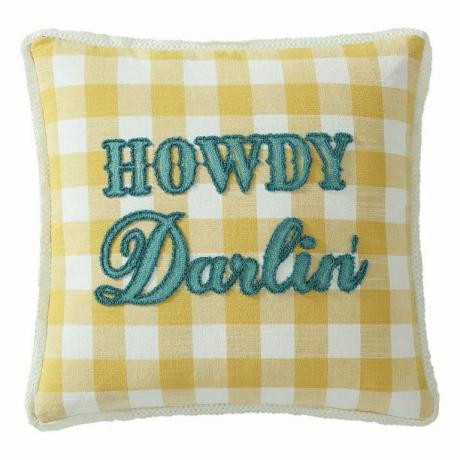 La mujer pionera 'Howdy Darlin' Cojín decorativo