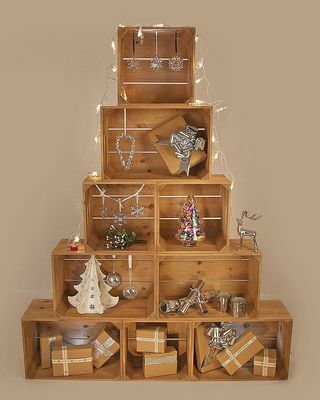 Árbol de caja de Navidad grande