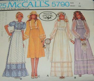  Laura Ashley Misses y Junior Petite Bride and Bridesmaid Dress Pattern, McCalls 