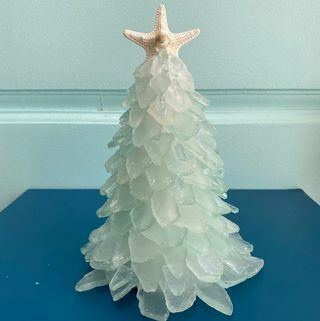 Árbol de Navidad mediano de vidrio marino