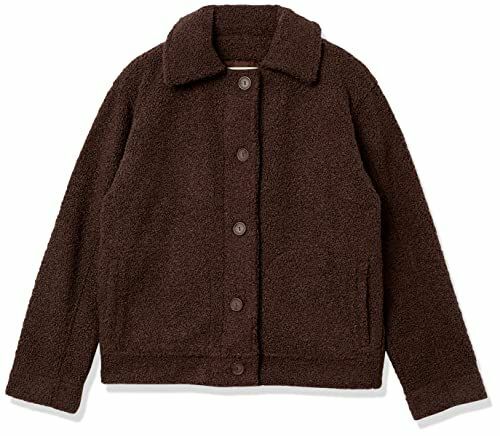 Chaqueta sherpa de poliéster reciclado, marrón