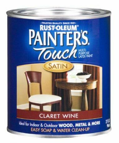 Pintores Rust-Oleum Touch Quartx Latex, Satin Claret Wine