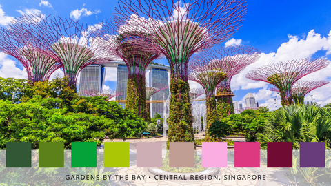 paletas de colores de los jardines más famosos del mundo