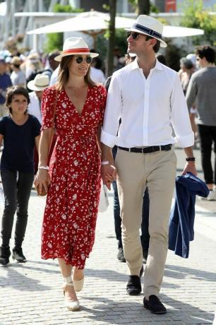 vestido rojo abierto francés pippa middleton