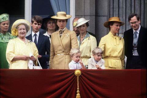 Princesa Anne en el balcón del Palacio de Buckingham, 1980