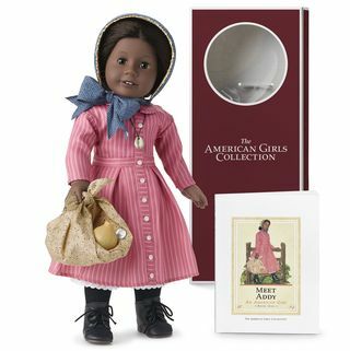 American girl doll personajes originales addy walker y libro que se muestra con caja retro y accesorios