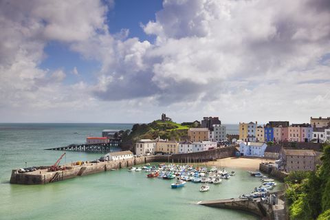 Tenby Wales destinos populares en el campo del Reino Unido para 2018