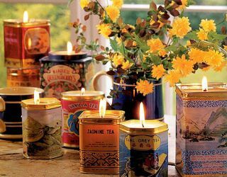 velas en latas