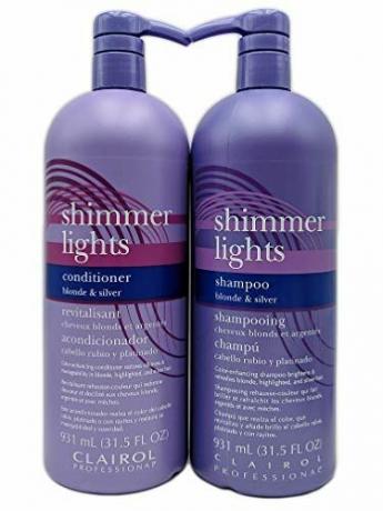 Clairol Shimmer Lights Champú y acondicionador 31.5 oz Duo (rubio y plateado)