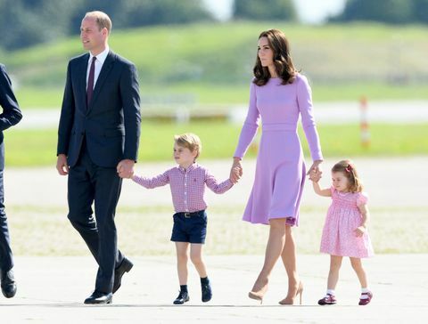 El duque de Cambridge, el príncipe George, la duquesa de Cambridge y la princesa Charlotte