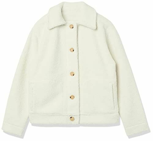 Chaqueta sherpa de poliéster reciclado, blanco roto