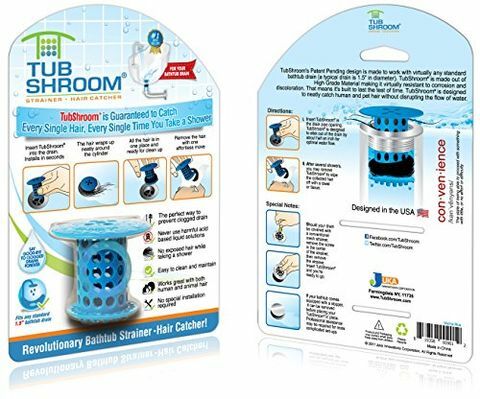 TubShroom Drain Protector para ducha Tub Drain Hair Catcher Hair Strainer (disponible en 4 colores)