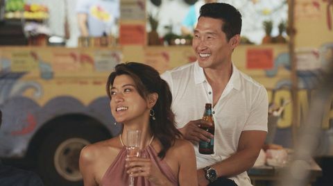 Daniel Dae Kim y Grace Park en Hawaii Five-0