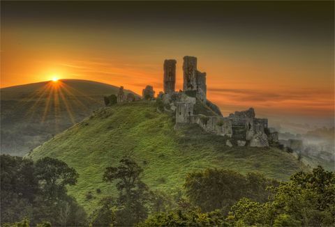 Castillo de Corfe, Dorset, Inglaterra