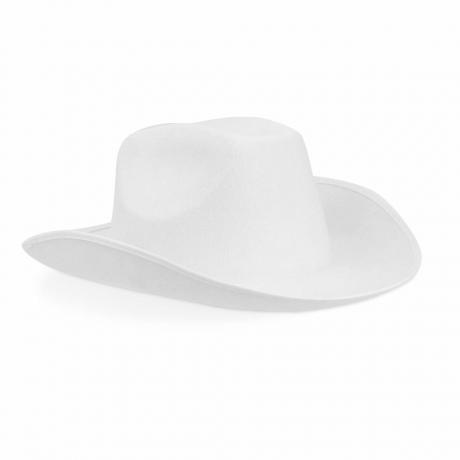 Sombrero vaquero de fieltro blanco