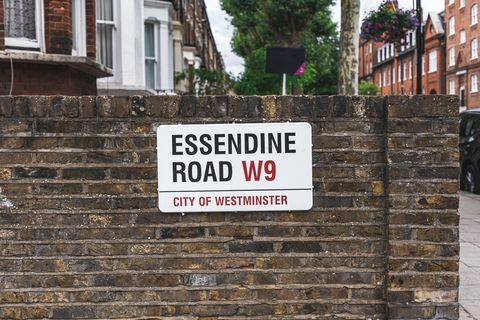 Essendine Road nombre de señal, Londres