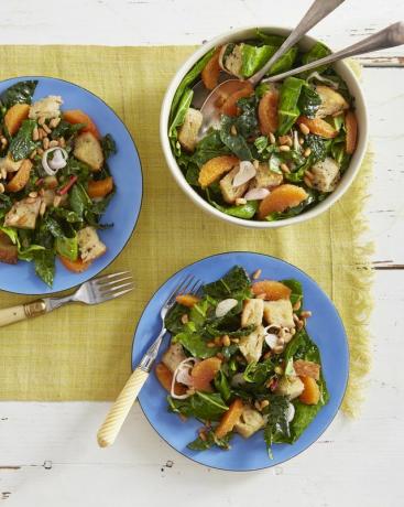 ensalada de cítricos de verduras de invierno